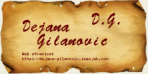 Dejana Gilanović vizit kartica